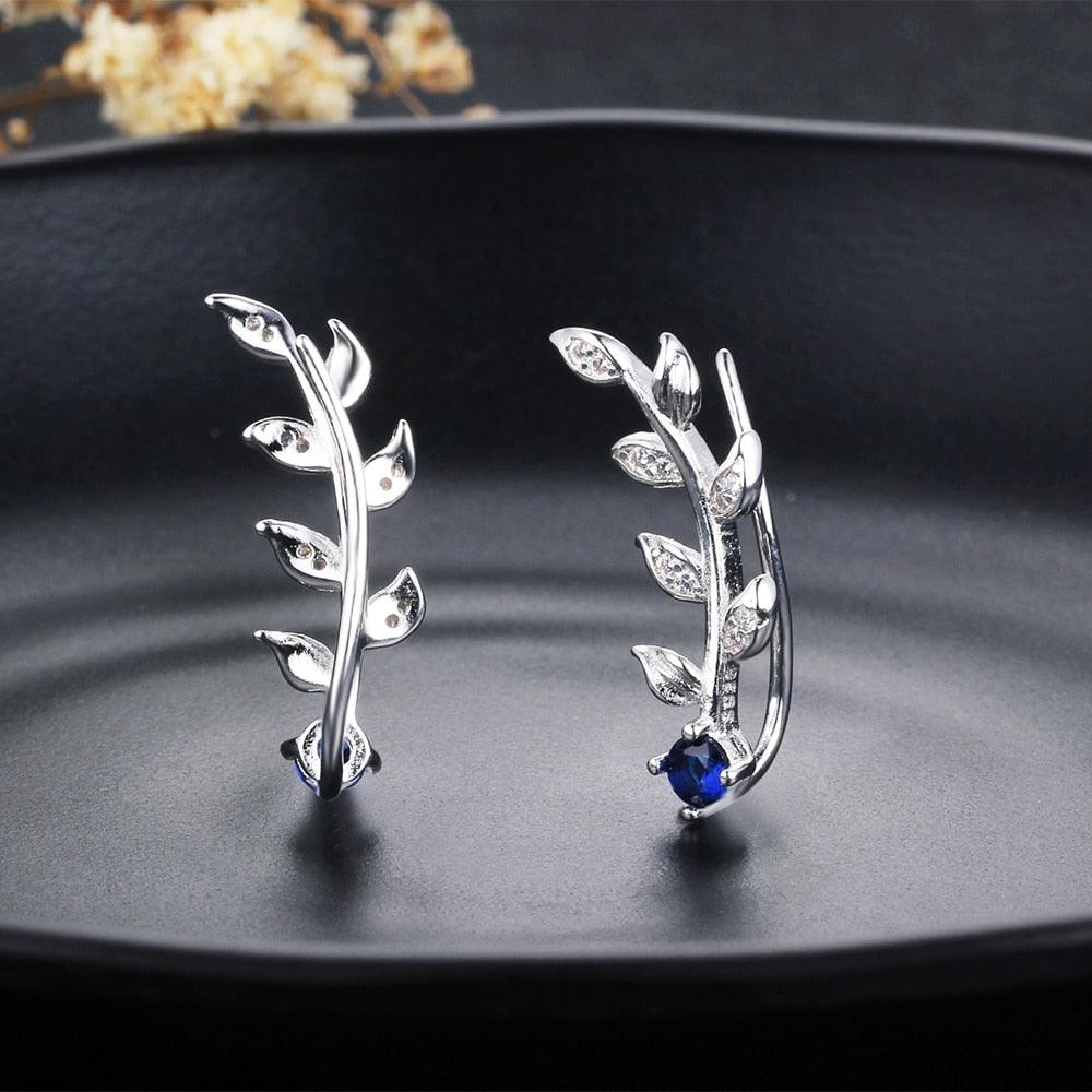 Leaf Accessories For Women Blue Cubic Zirconia Earrings For Women - Personalized Jewel