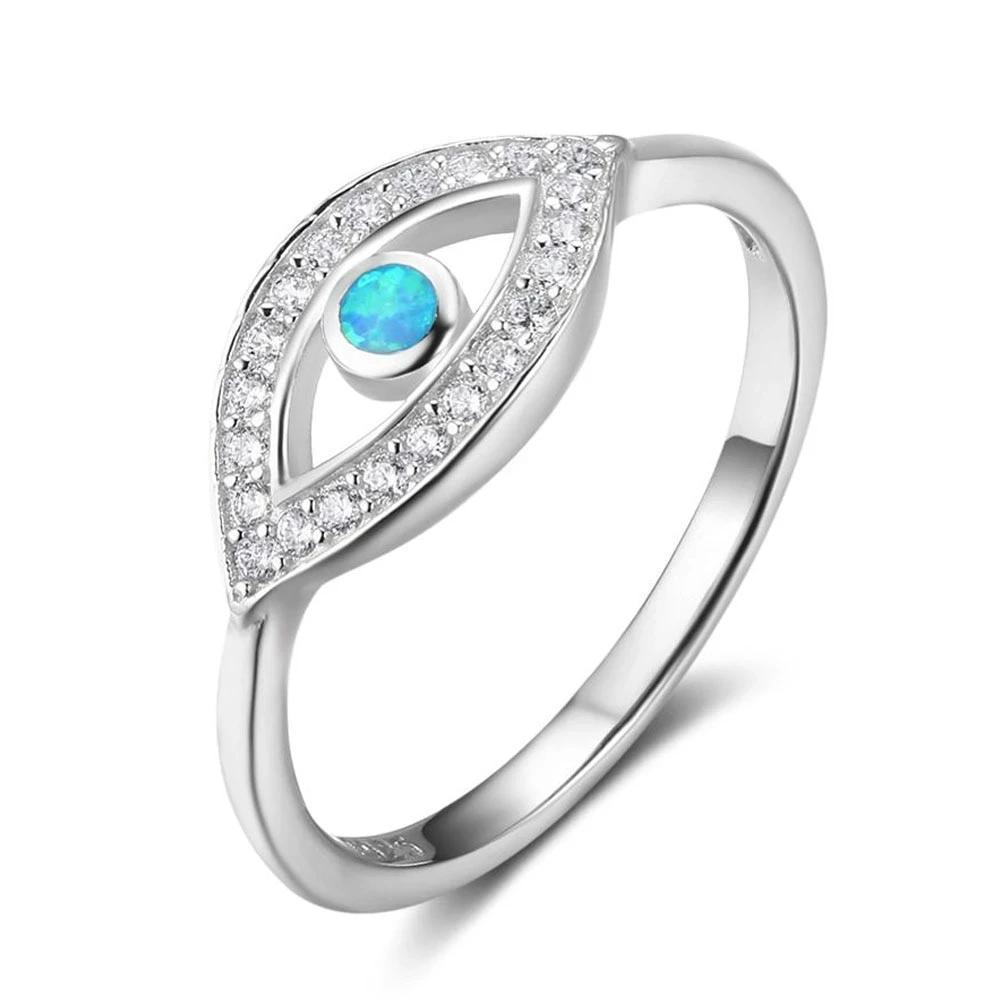 Lively Silver Stone Engraved Ring For Women - Personalized Jewel
