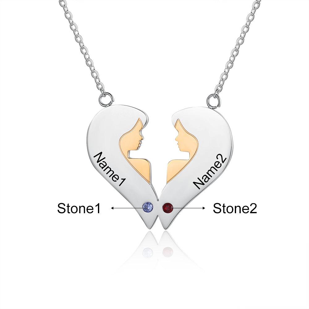 Personalized 925 Sterling Silver My Only Sisters Necklace Sibling Fashion Gift Jewelry For Friends & Family - Personalized Jewel