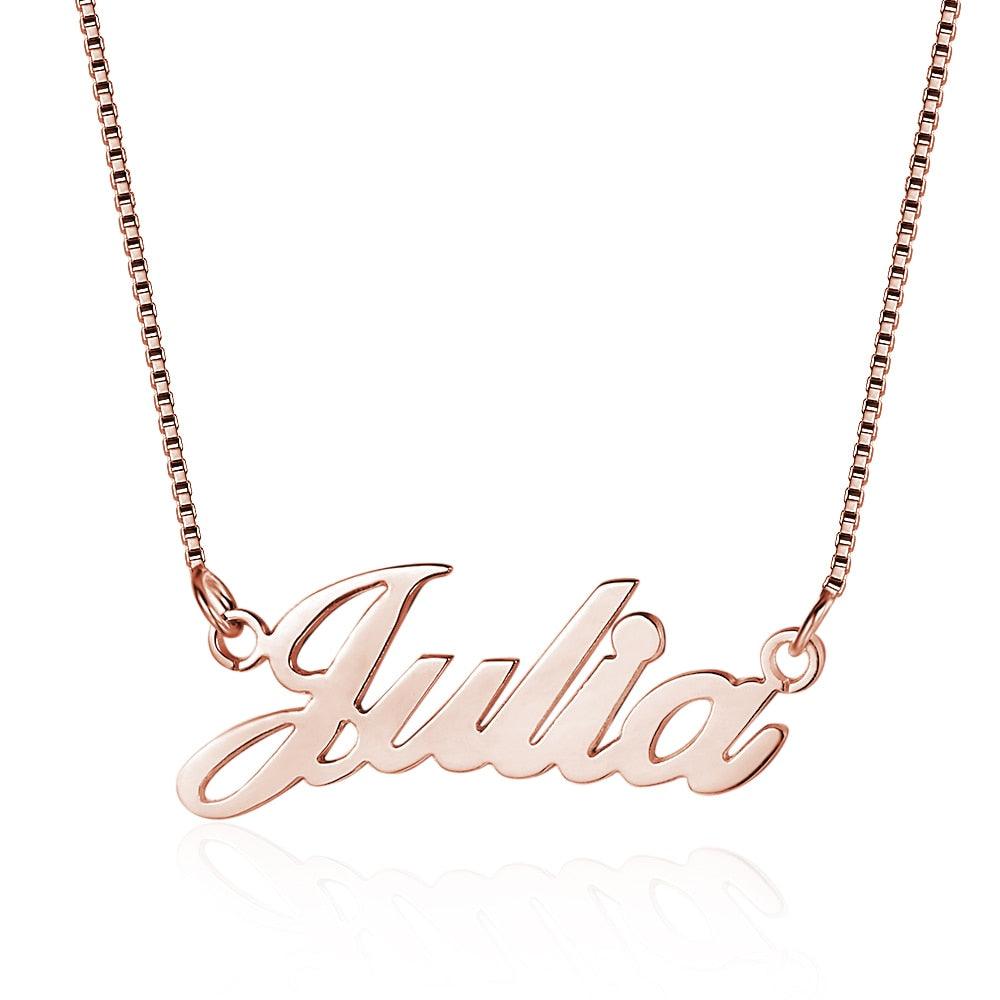 Personalized Copper Customized Nameplate Pendant Necklace 3 Color Jewelry Gift For Women - Personalized Jewel