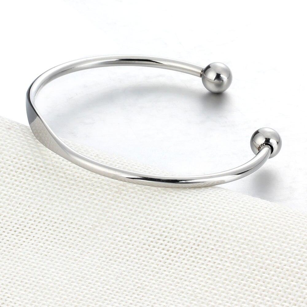 Personalized Cuff Bracelets Stainless Steel Open Bangles Women Fashion Jewelry Female Charm Bracelet Gift - Personalized Jewel
