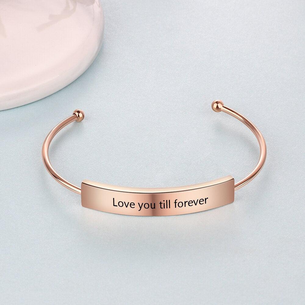 Personalized Custom Name Cuff Bracelets And Bracelets For Women - Personalized Jewel