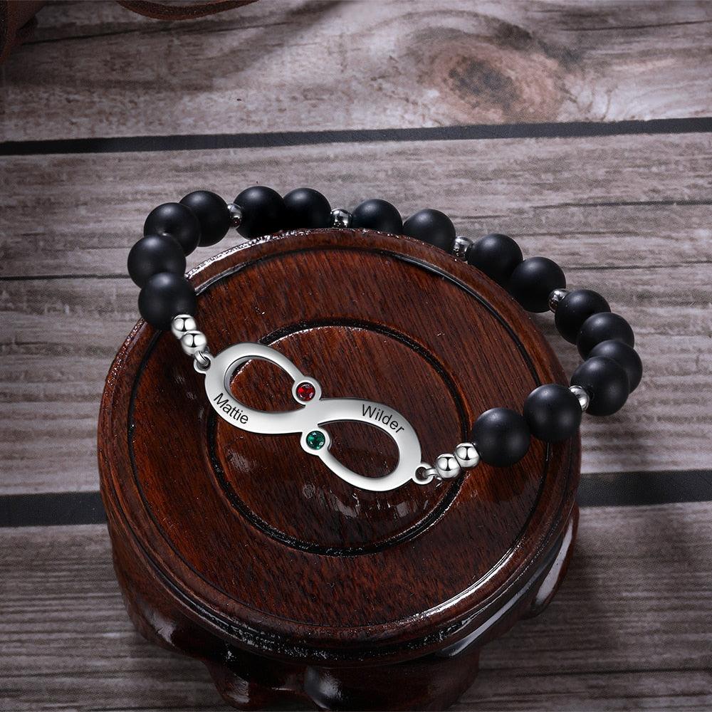 Personalized Engraving Infinity Bracelet for Women - Personalized Jewel