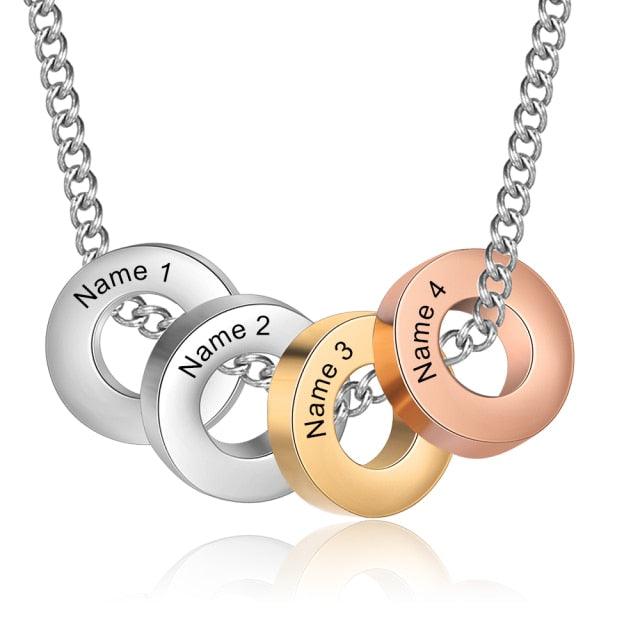 Personalized Family Bead Name Necklace for Women - Personalized Jewel