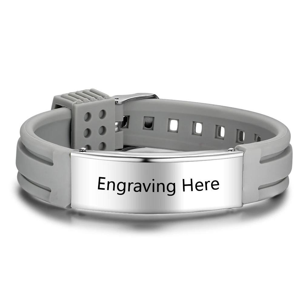 Personalized Jewelry for Men - Name Engraved Bracelet for Men - Stainless Steel Jewelry for Men - Personalized Jewel