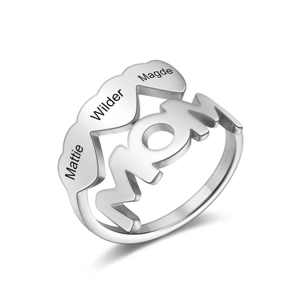 Personalized Mom Silver Rings Perfect Gifting Choice for Women Of All Ages - Personalized Jewel