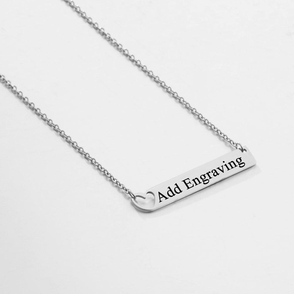 Personalized Necklace With Custom Name Bar Pendant - Personalized Jewel