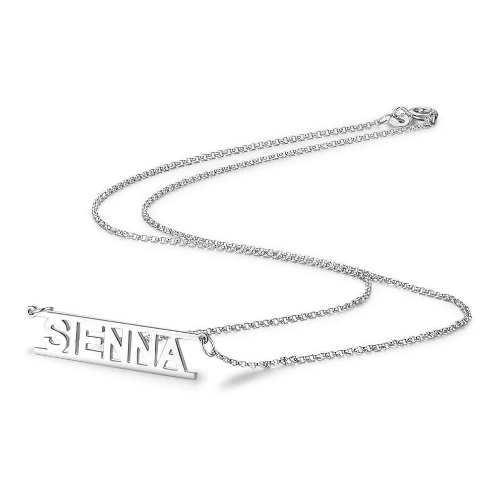 Personalized Silver Jewelry For Women, 925 Sterling Silver Jewelry For Women, One-Name Customizable Silver Jewelry For Women - Personalized Jewel