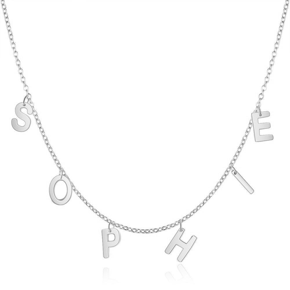 Personalized Silver Jewelry For Women Capital Letter Name Jewelry - Personalized Jewel