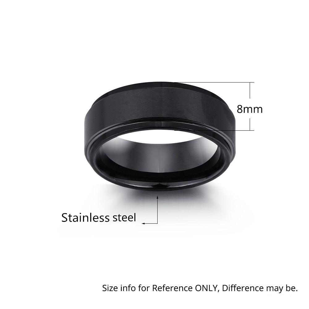 Personalized Stainless Steel Name Engraved Ring, Fashion Jewelry Gift for Men - Personalized Jewel