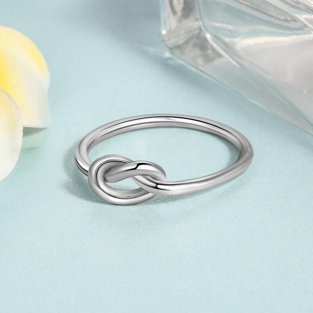 Personalized Sterling Silver Ring - Knot My Heart - Fashion Jewelry - Gift for Lovers and Friends - Personalized Jewel