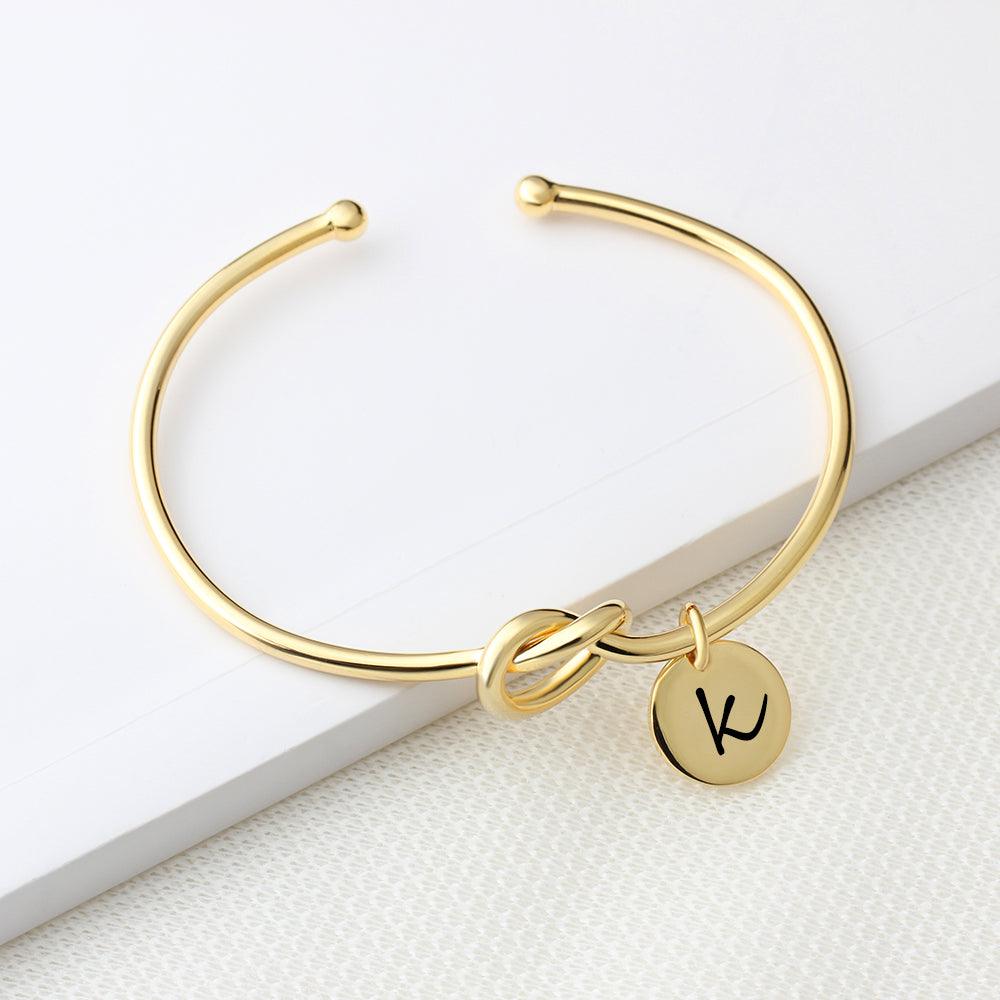 Personalized Tie Design ID Bracelets with Engraved Name & 2 colors, Customize Fashion Bangles for Women - Personalized Jewel