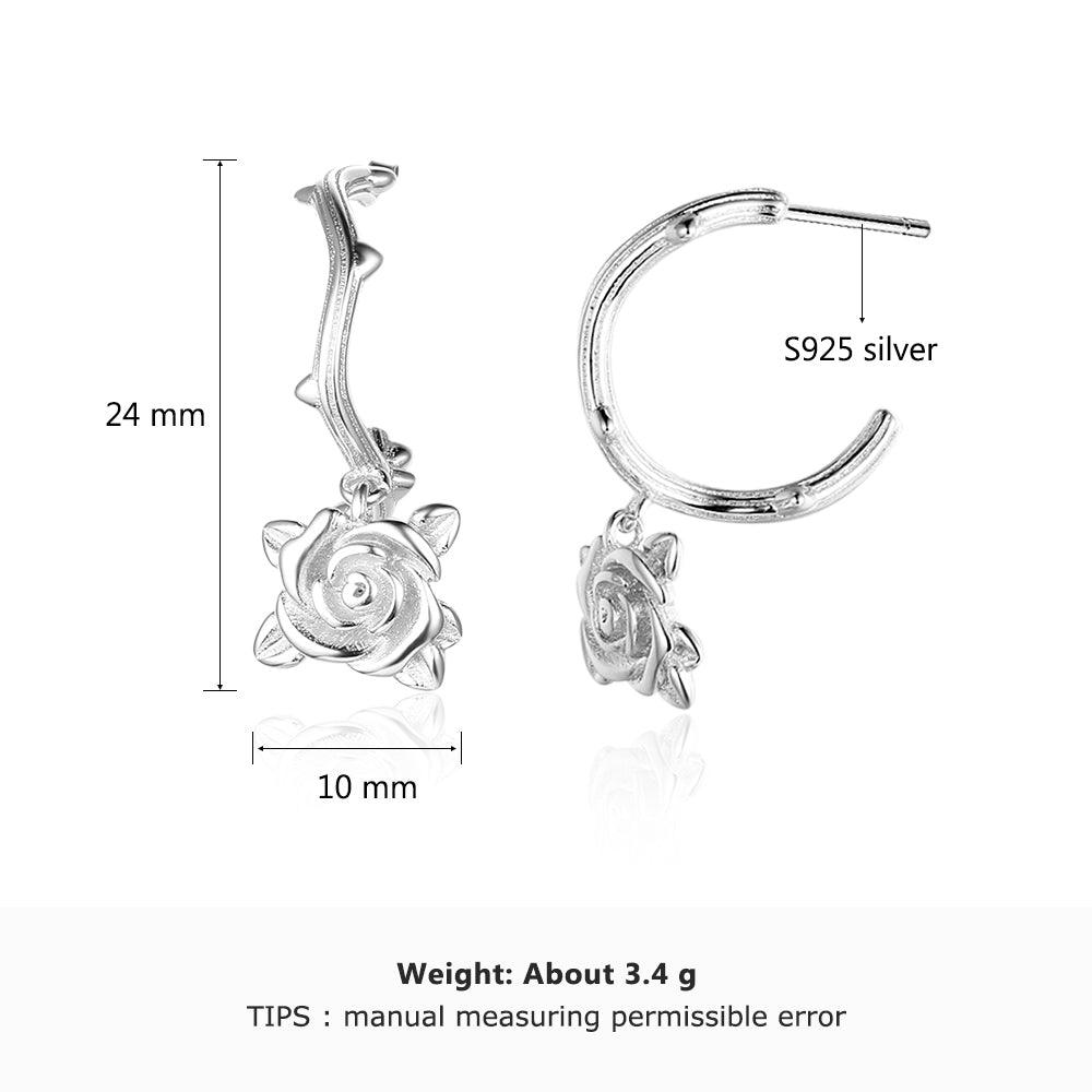 Rose Hoop Earrings for Women Jewelry Gift for Women - Personalized Jewel
