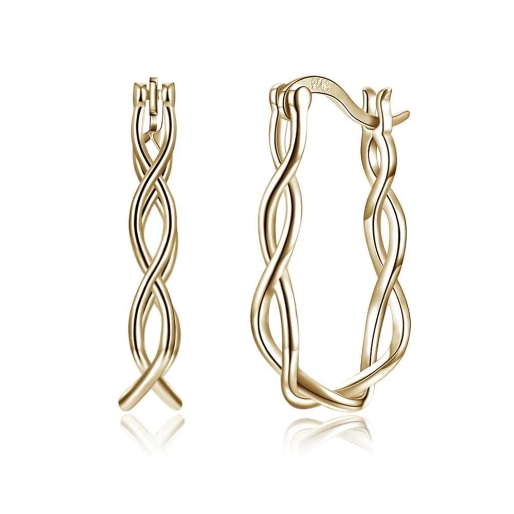 Silver Hoop Design Earrings For Women Jewelry For Women - Personalized Jewel