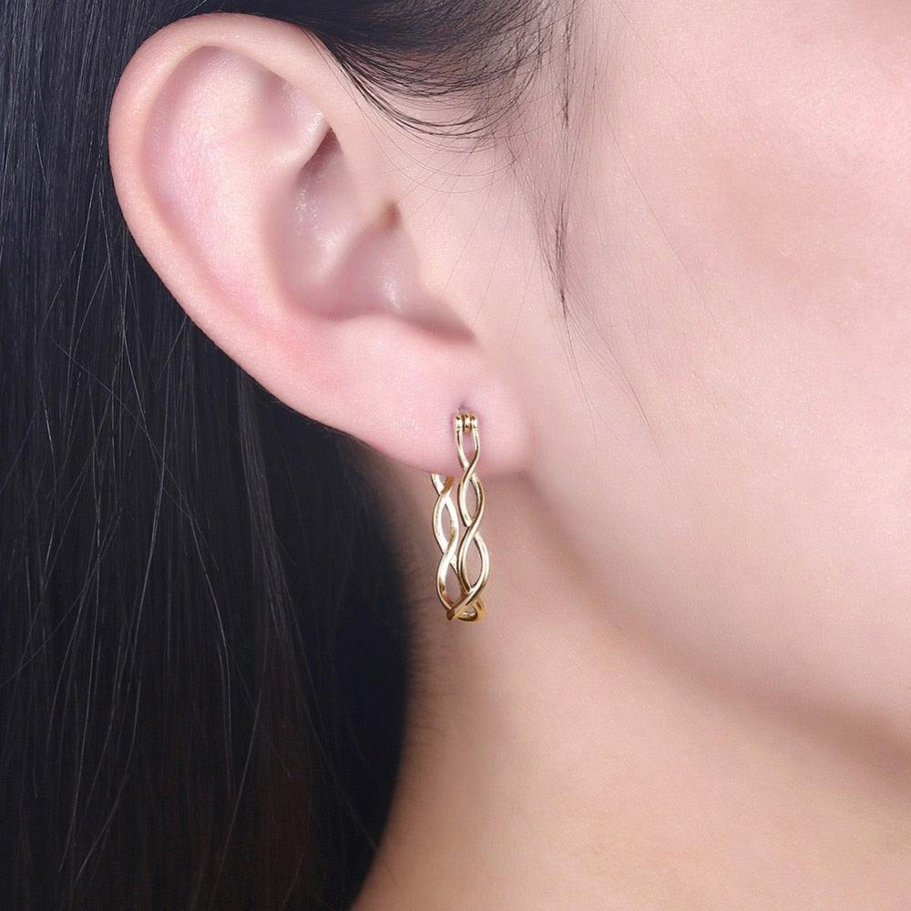 Silver Hoop Design Earrings For Women Jewelry For Women - Personalized Jewel