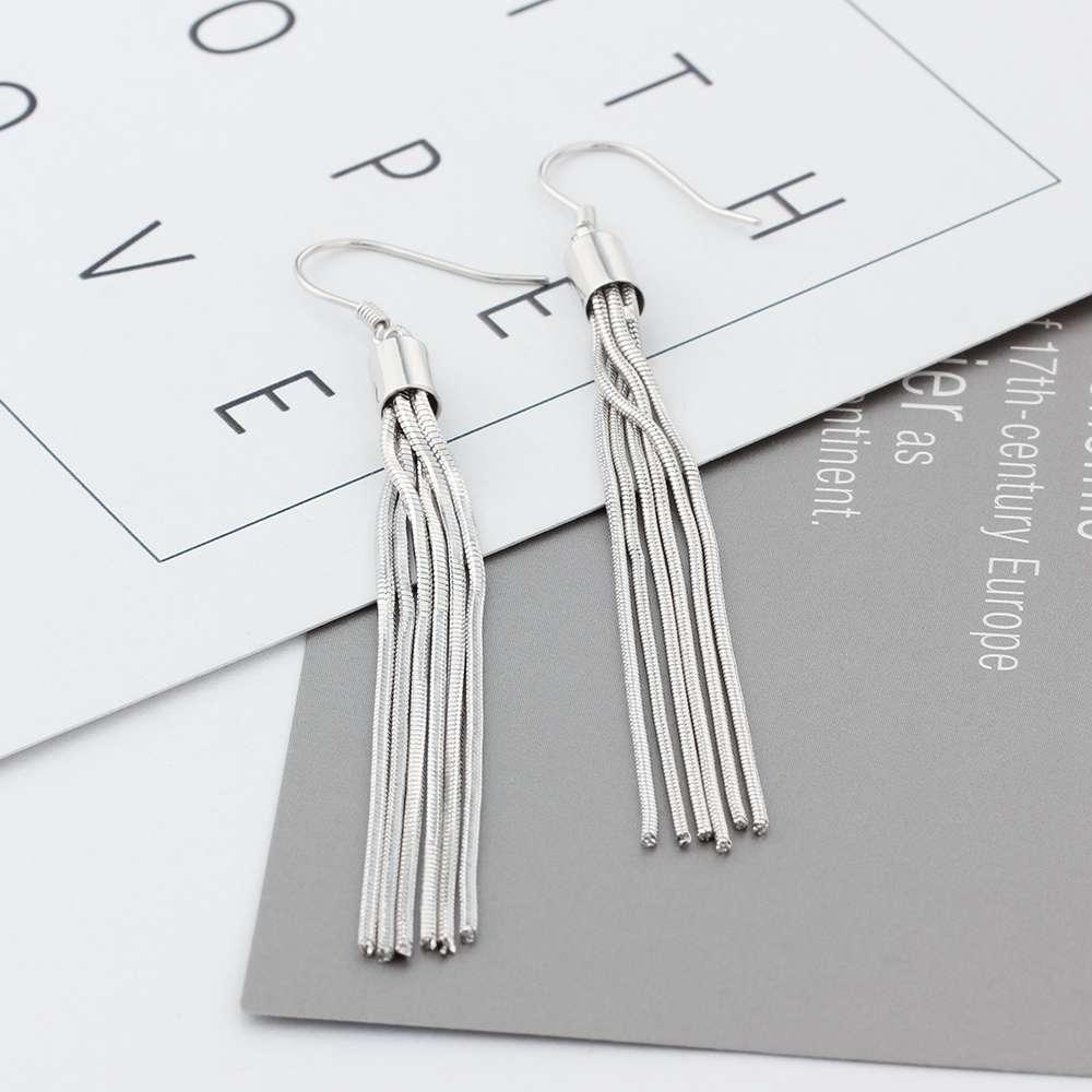Simple 925 Sterling Silver Bohemia Drop Earrings for Women, Party Jewelry Gift - Personalized Jewel