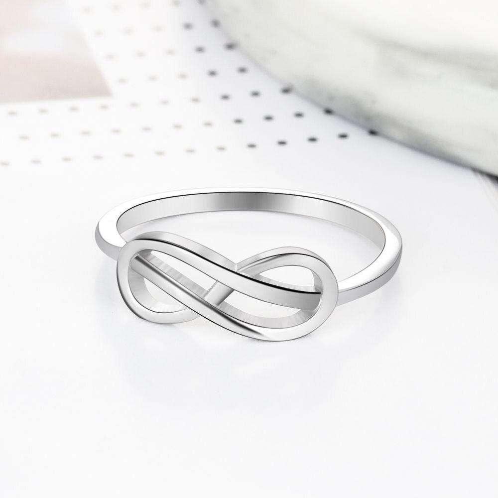 Solid Sterling Silver Rings For Women - Trendy Jewelry For Women - Everyday Accessories For Women - Infinity Rings For Women - Personalized Jewel