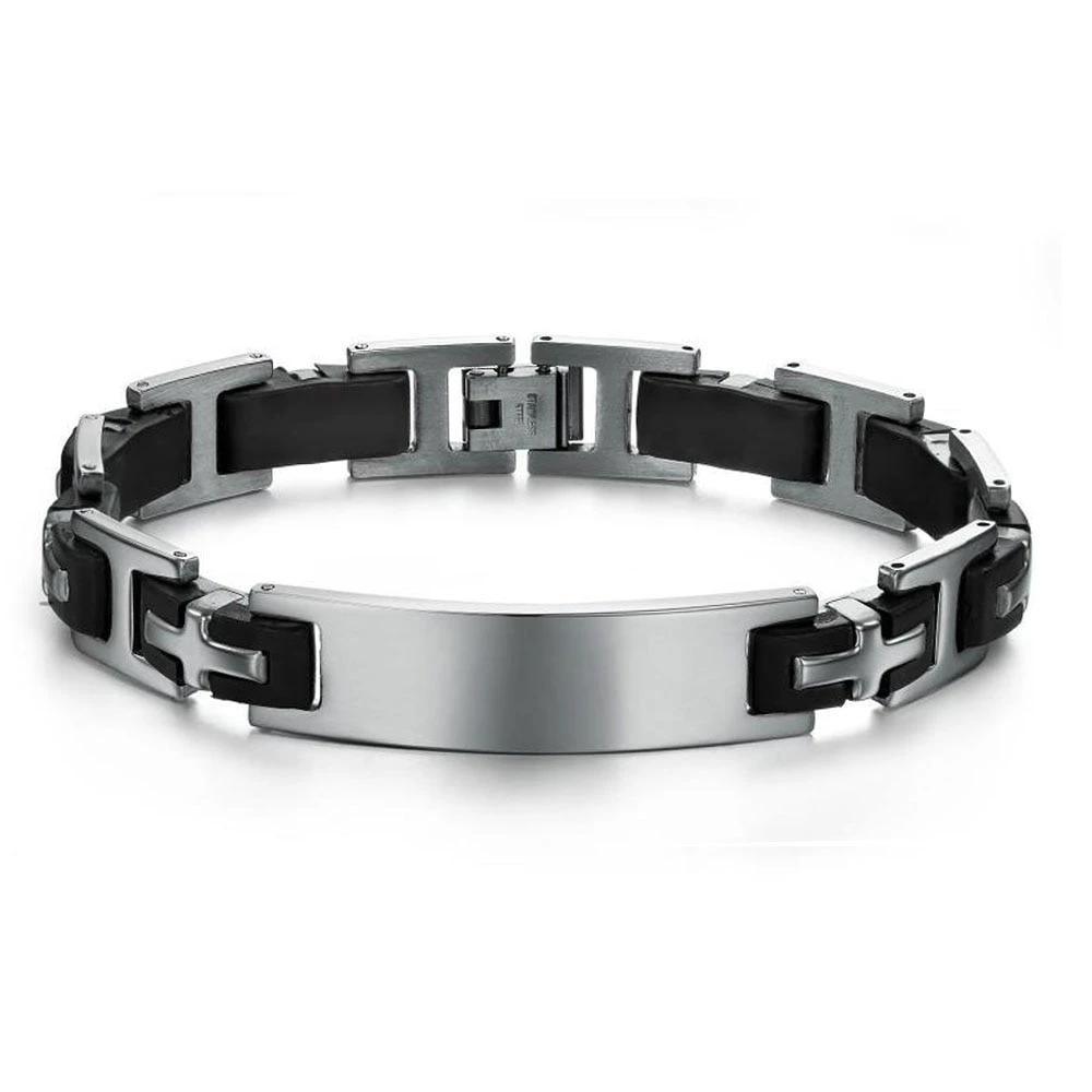 Stainless Steel 220mm Length Bracelet- Everyday Wear Trendy Bracelet for Men- Cross Bracelets for Every Wear- Punk Trendy Bracelet for Men - Personalized Jewel