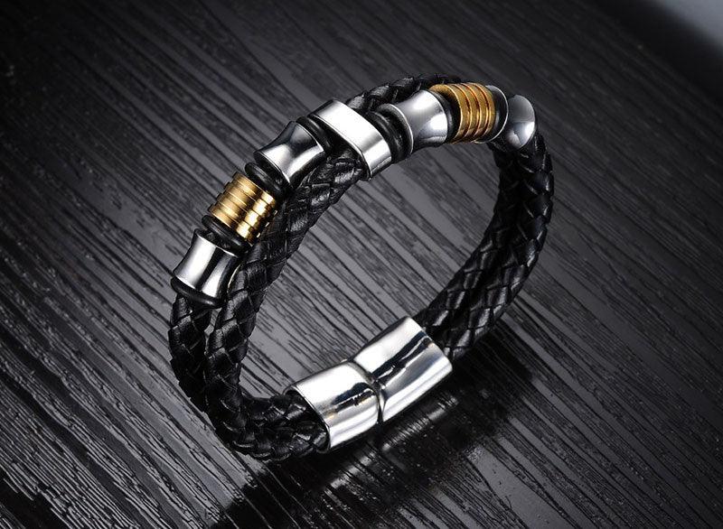 Stainless Steel Bracelet For Men - Wrap Wristband Bracelet For Men - Classic Bracelet Wrap For Men - Accessories For Men - Best Jewelry Gift For Men - Personalized Jewel