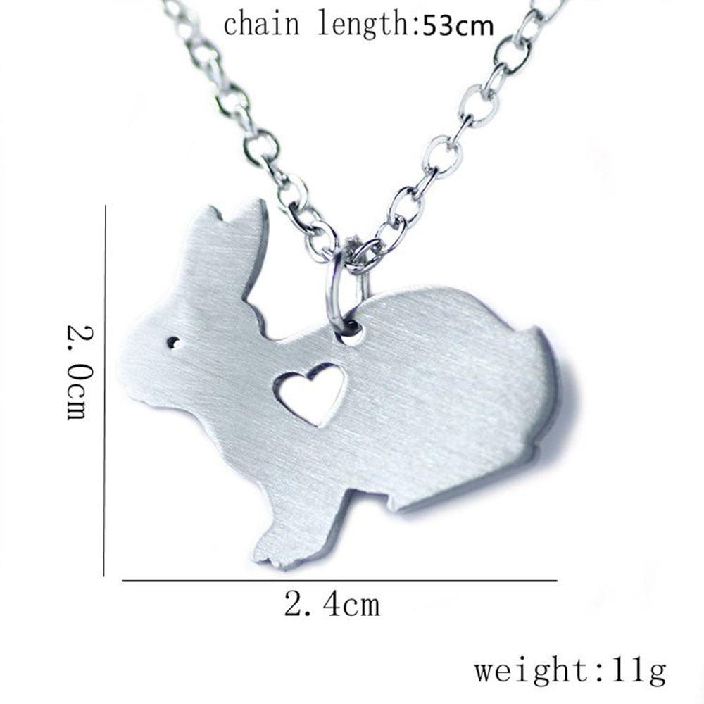 Stainless Steel Cute Little Rabbit Engrave Name Pendant Necklace, Best Christmas Gift - Personalized Jewel