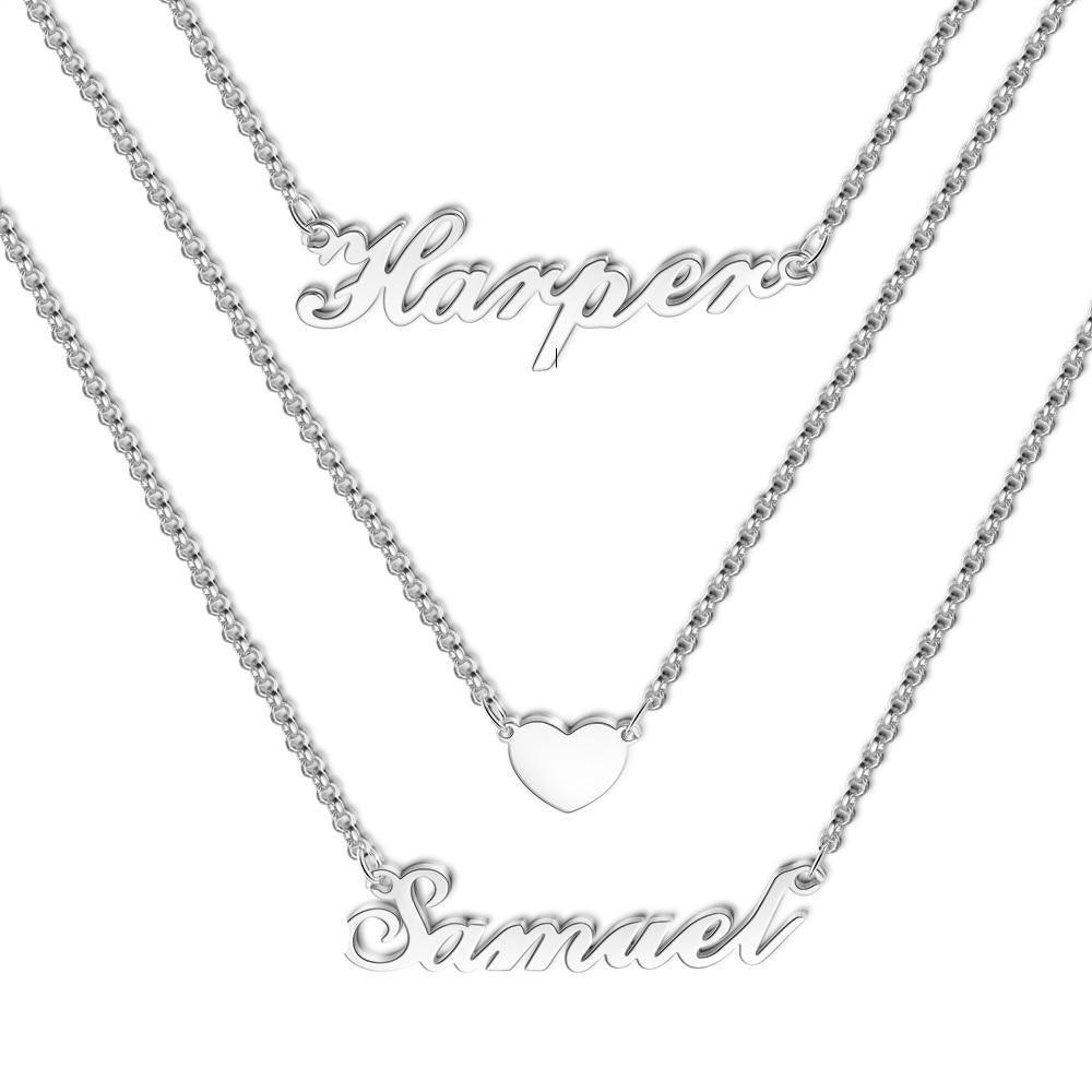 Sterling Silver Custom Nameplate Necklace Personalized Necklace - Personalized Jewel