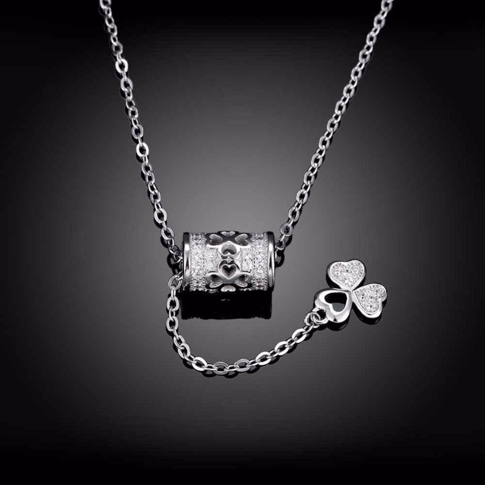 Sterling Silver Flower Pattern Party Necklaces for Women - Perfect Fashionable Jewelry for Trendsetters - Personalized Jewel