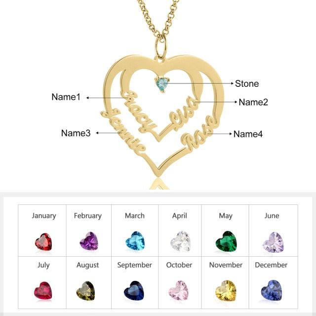 Sterling Silver Heart Nameplate Necklace for Women Accessories for Women - Personalized Jewel