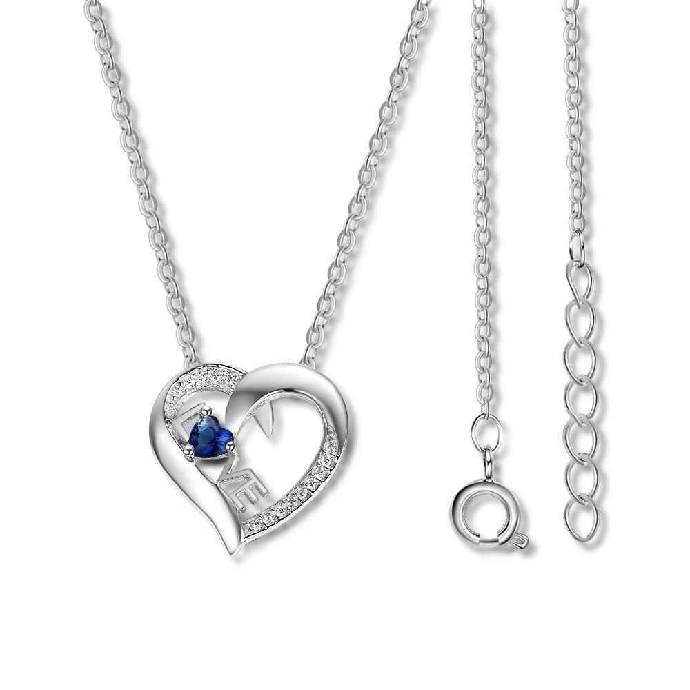 Sterling Silver Jewelry for Women Heart Shaped Pendant Jewelry - Personalized Jewel