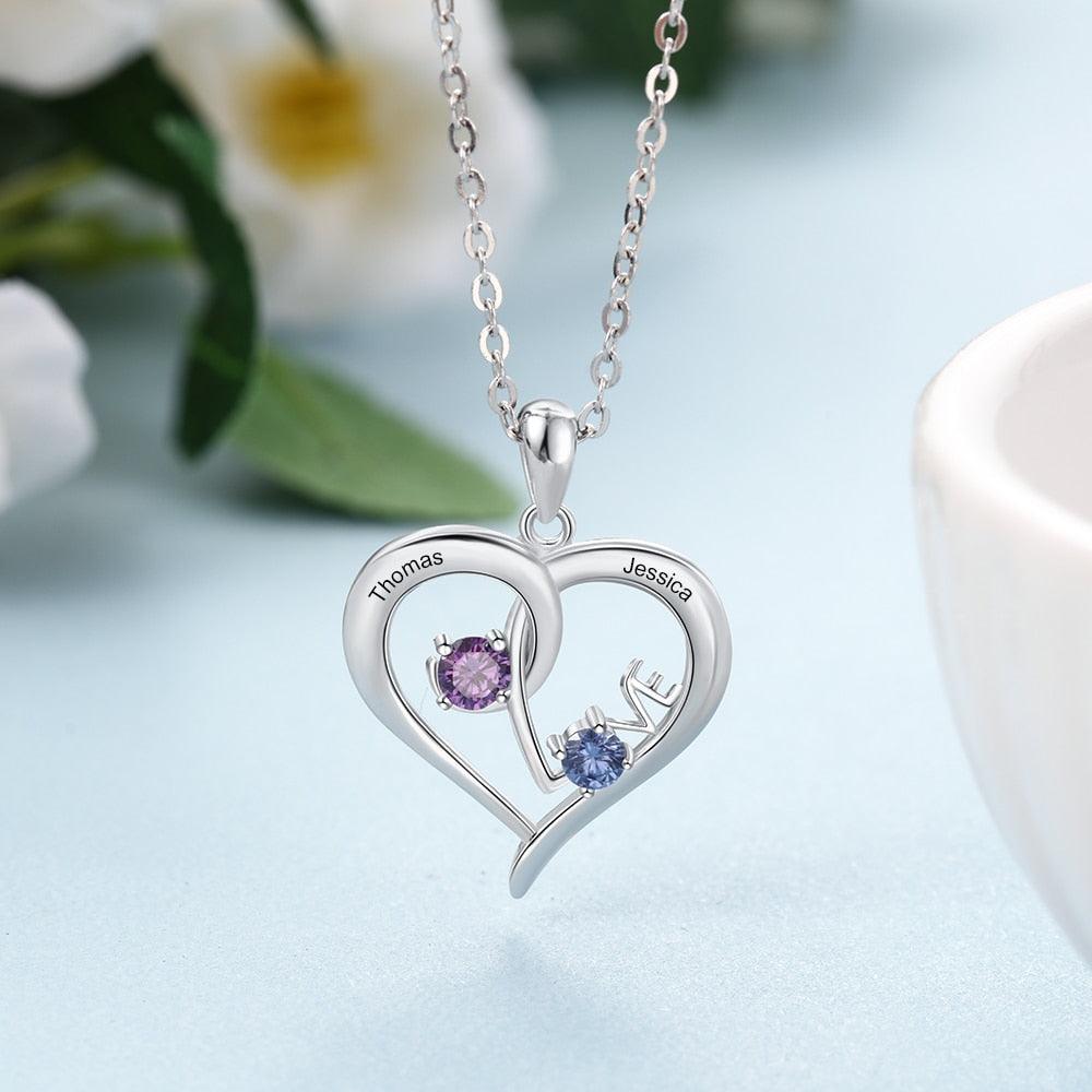 Sterling Silver Personalized Jewellery for Women, Birthstone Engraved Jewellery for Women, Engraved Accessories for Women - Personalized Jewel