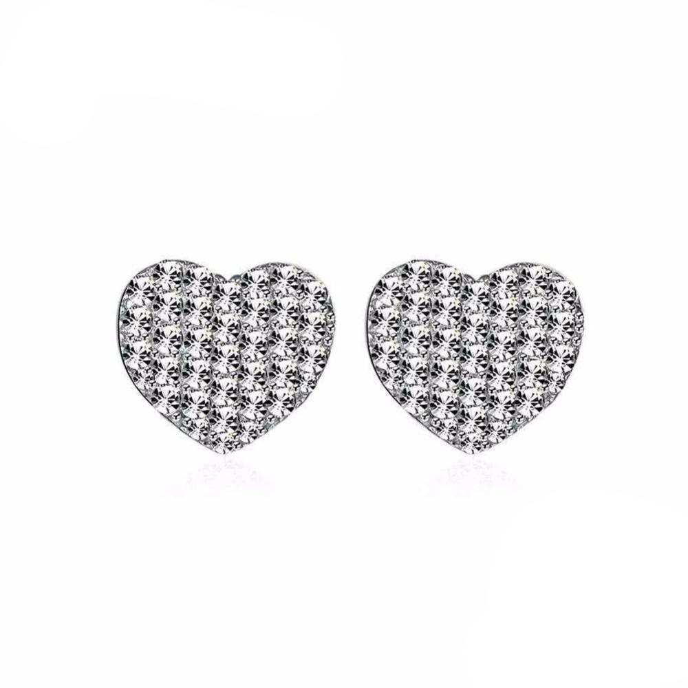 Sterling Silver Stud Earrings for Women- Zirconia Earrings for Women- Wedding Jewelry for Women- Elegant Shaped Earrings for Women - Personalized Jewel