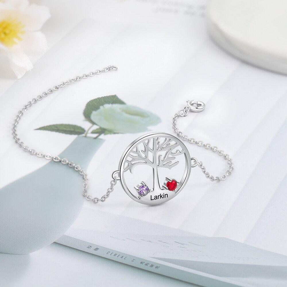 Tree of Life Bracelet, Customized Birthstone Bracelets Fashionable Accessory for Women - Personalized Jewel