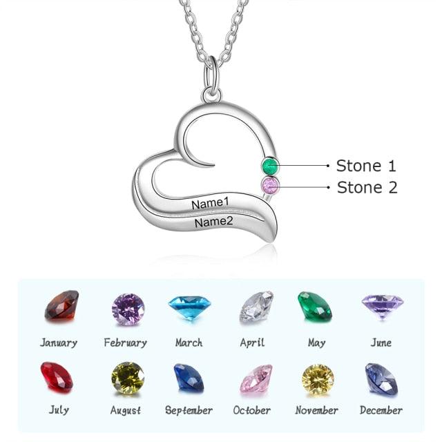 Unique Jewellery for Woman, Birthstone Engraved Jewellery - Personalized Jewel