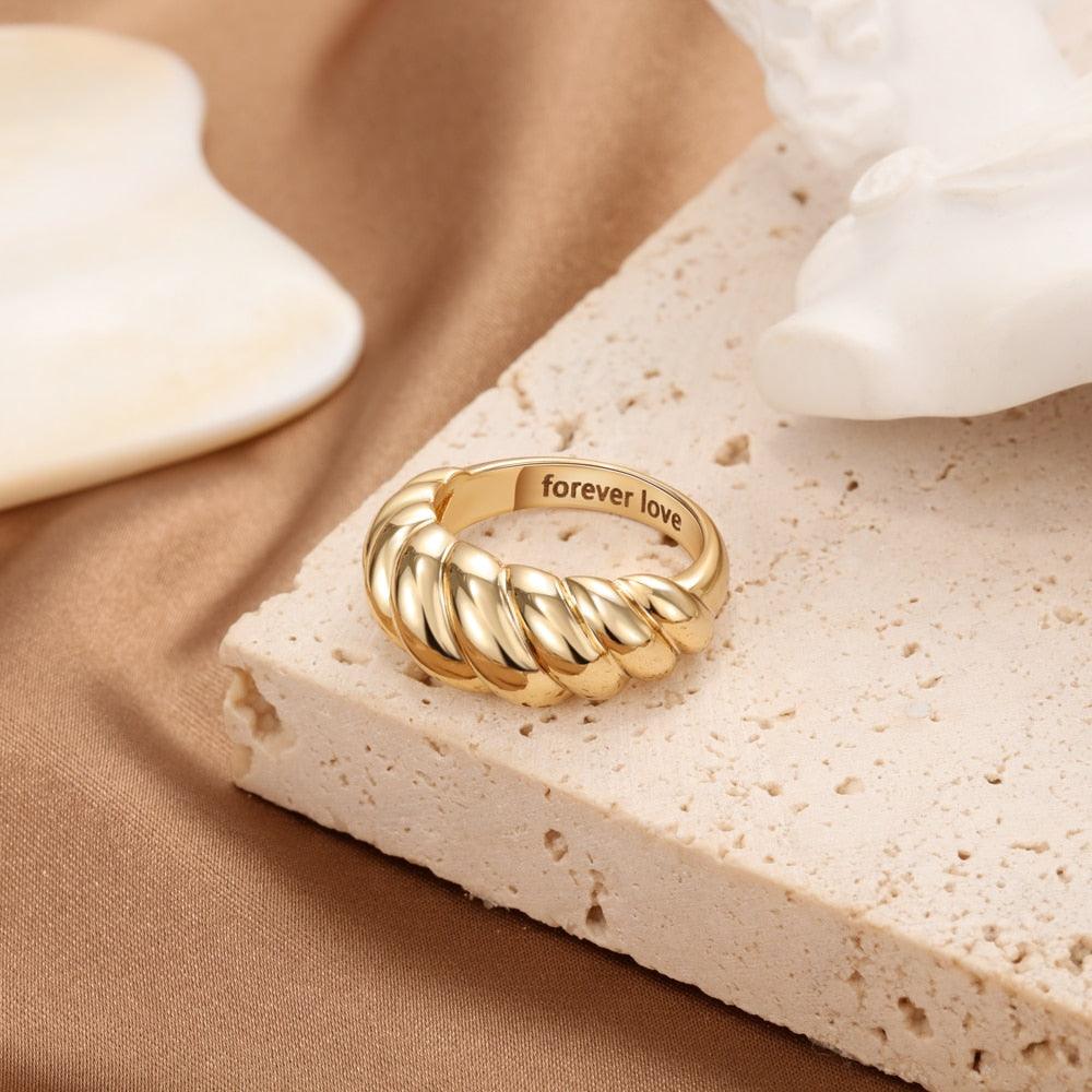 Unisex Personalized Cute Twisted Ring Women Fashion Jewelry Collection - Personalized Jewel