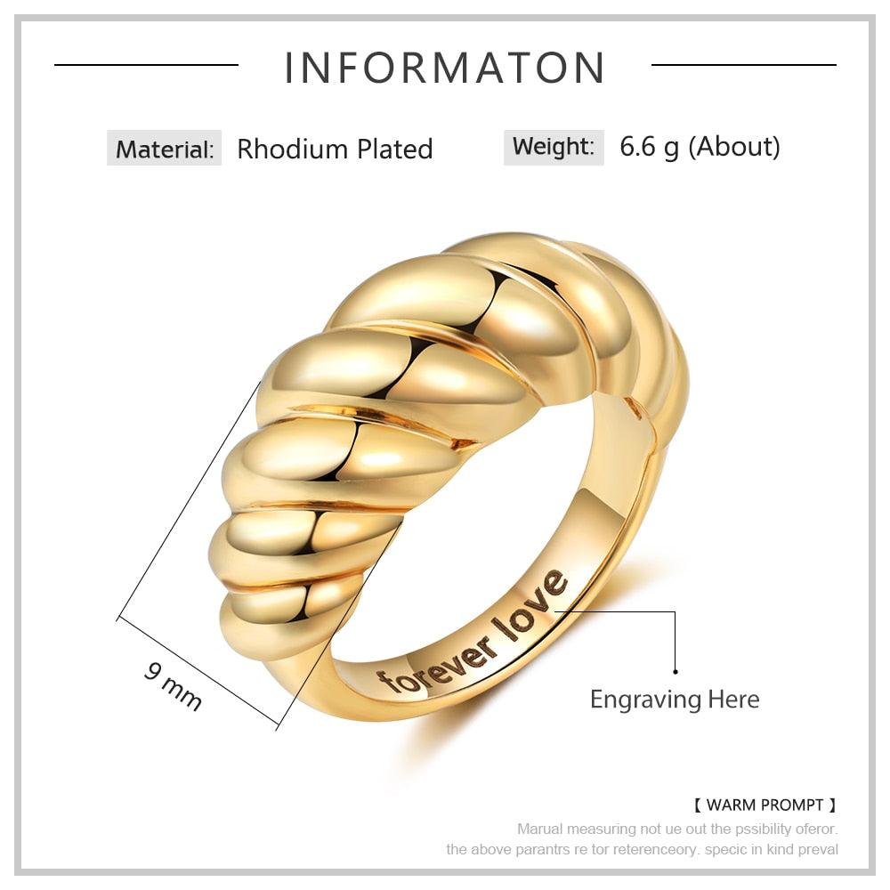 Unisex Personalized Cute Twisted Ring Women Fashion Jewelry Collection - Personalized Jewel