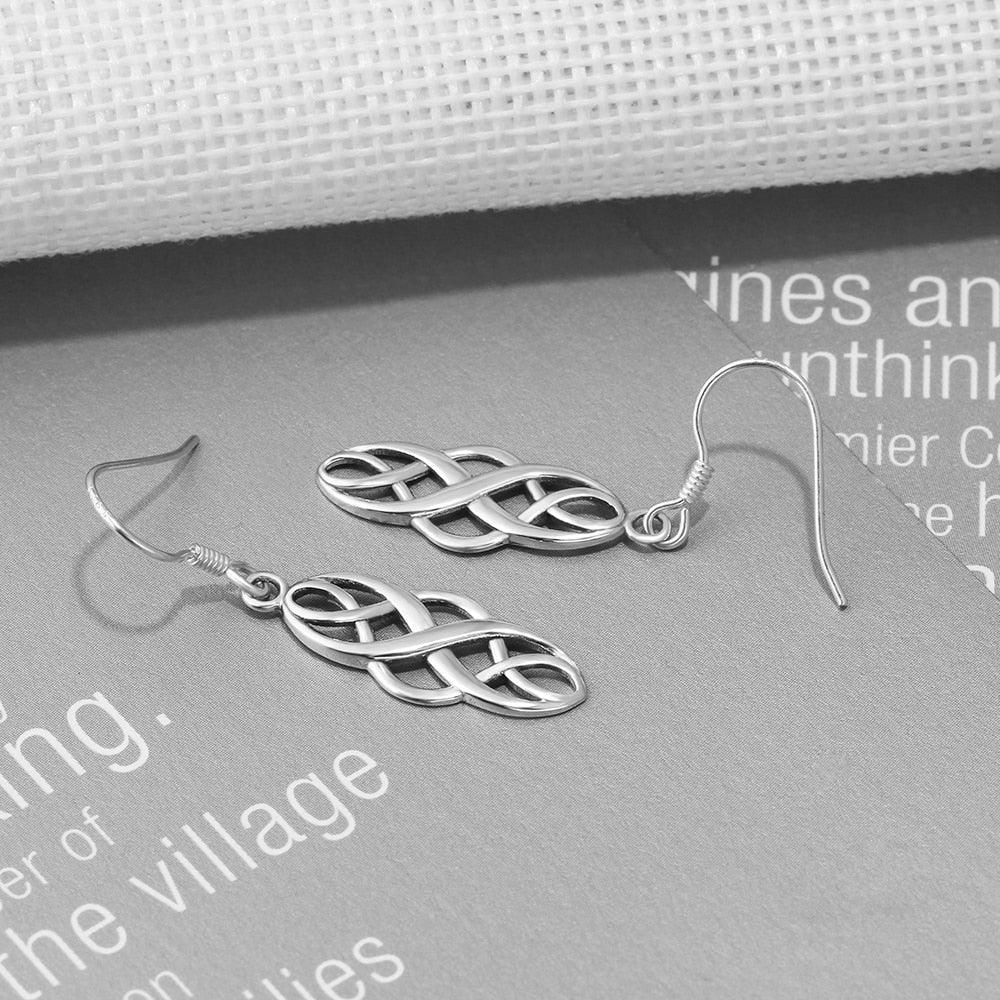 Vintage Hollow Pattern 100% 925 Sterling Silver Drop Earrings For Women Fashion Style Jewelry Gift For Girls - Personalized Jewel