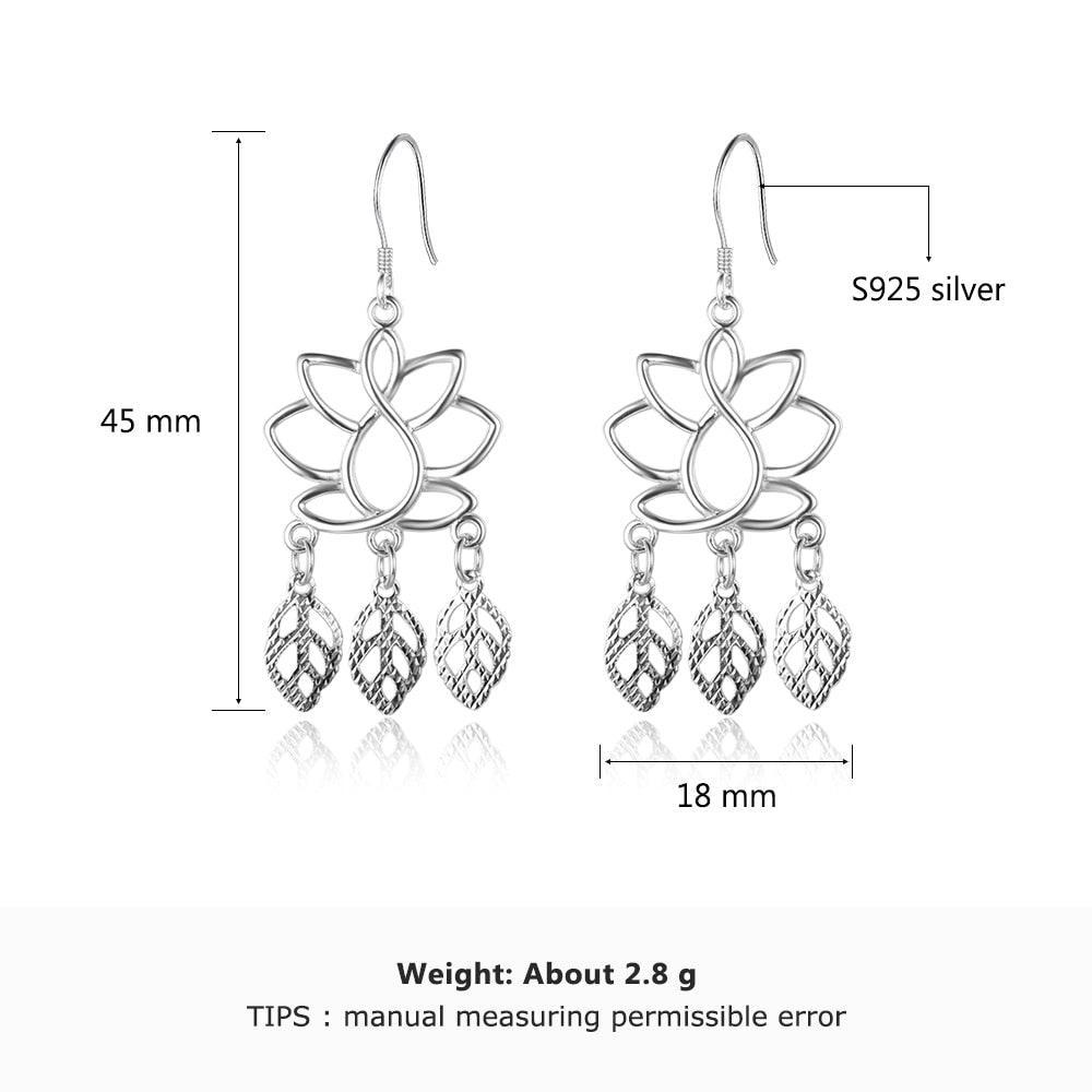 Women 925 Sterling Silver Chandelier Drop Earrings, Party Jewelry Gift for Her - Personalized Jewel