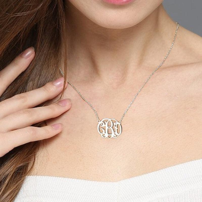 Women’s 925 Sterling Silver Hebrew Nameplate Necklace, Customize Monogram Name Pendant Necklace, Fine Jewelry Gift for Females - Personalized Jewel